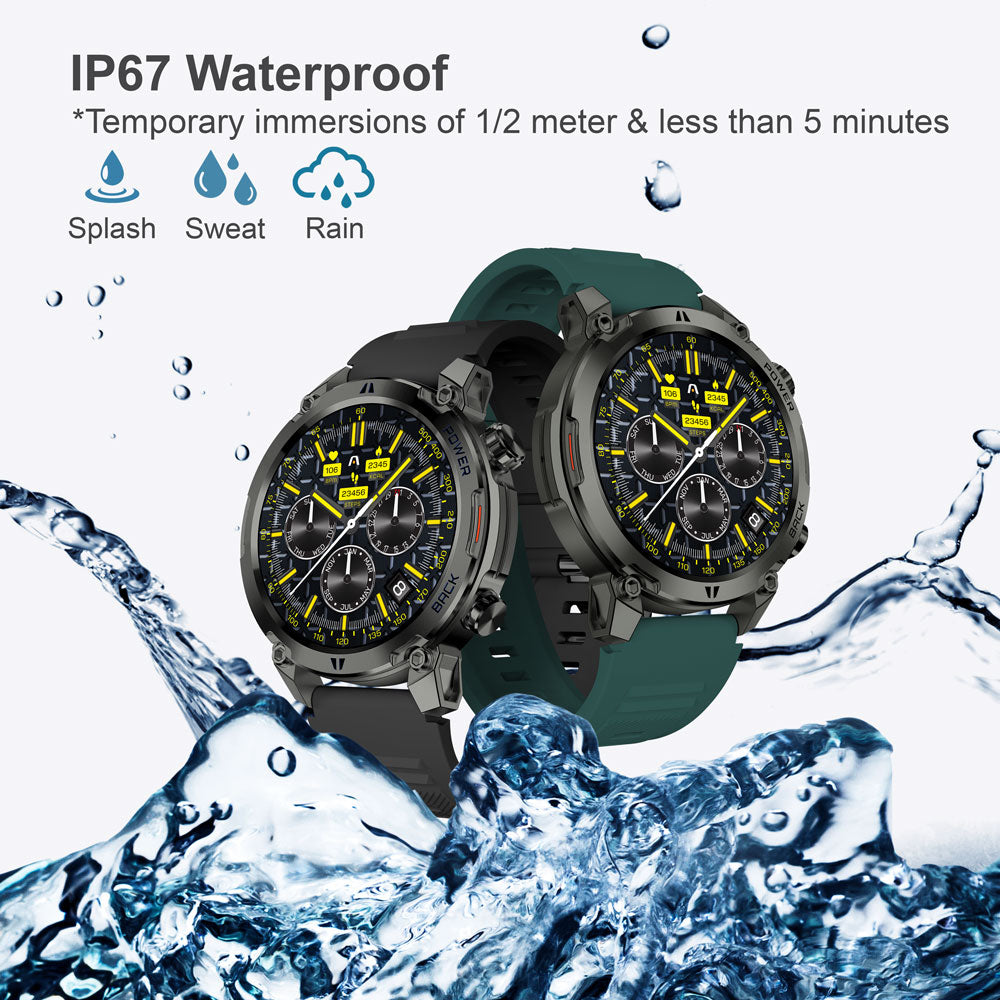 SMART-WATCH ARGOM ARG-WT-6070BL 1.39INCH BIOSENSOR SEGUIMIENTO FISICO PODOMETRO RENDONDO