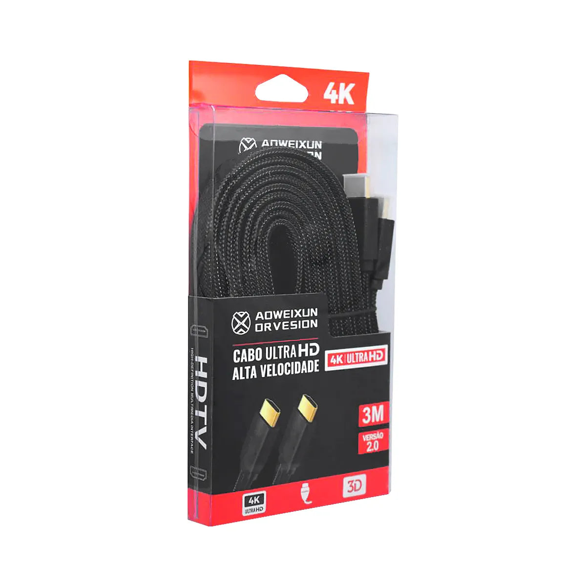 Cable HDMI 3 mts recubierto | Ultra HD 4k