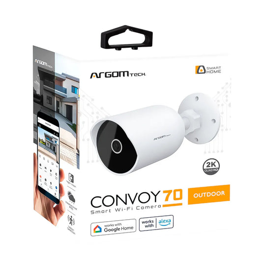 Camara Argom Convoy 70 Smart WIFI Outdoor-Indoor 2K QHD | White