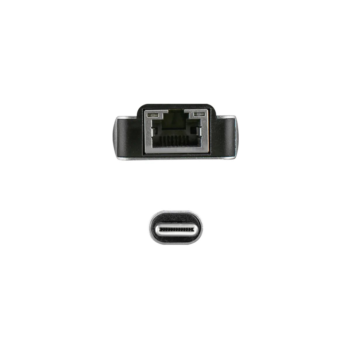 Adaptador 5 en 1 | HUB GEN. Type-C To RJ45 1HDMI-4K 2USB3.0 1Type-C Plateado