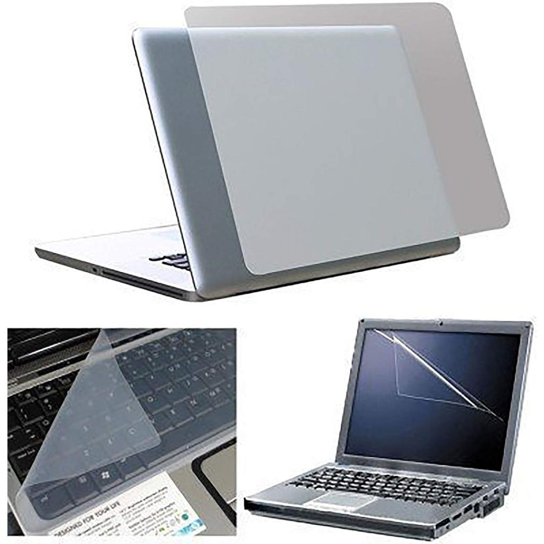 Kit de protección para Notebook| Protector de teclado + Protector de pantalla + Skin Posterior transparente