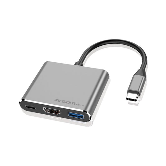 Adaptador 3 en 1 | One Axess 3-in-1 Type-C Hub |USB tipo C a HDMI, USB tipo A, USB tipo C