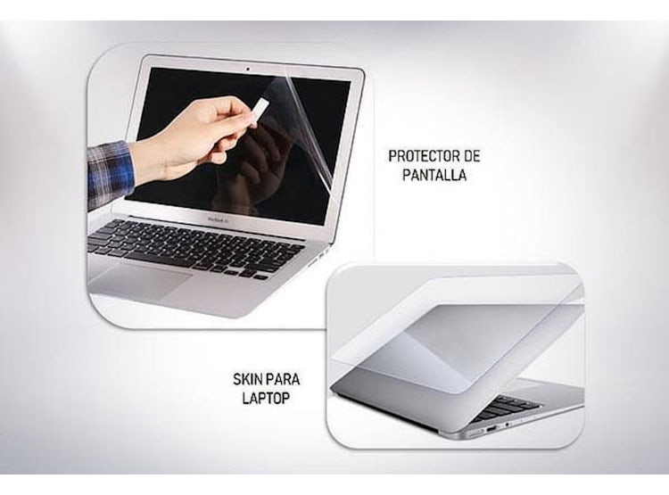 Kit de protección para Notebook| Protector de teclado + Protector de pantalla + Skin Posterior transparente